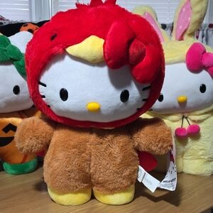 Hello Kitty Red and Brown Stuffed Animal